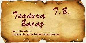 Teodora Bataz vizit kartica